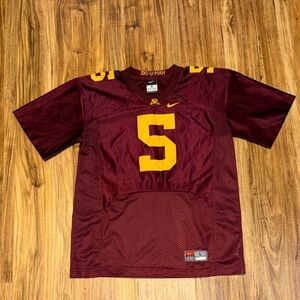 Nike youth kids boys large 16 18 jersey Minnesota gophers football maroon gold